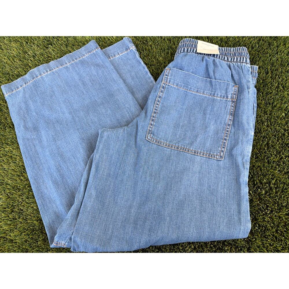 Banana Republic Wide-Leg Summer weight Jeans Womens Blue Mid Rise small